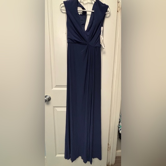 David's Bridal Dresses & Skirts - David's Bridal Blue Asymmetrical Ruched Gown